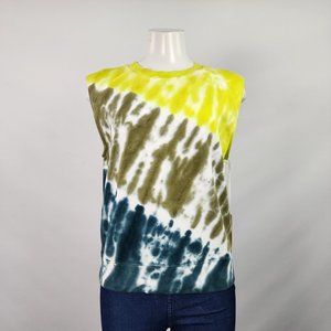 Young Fabulous & Broke Neon Tie Dye Short Sleeve Sweatshirt Size M